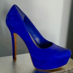 Jessica Simpson, size 8.5B, blue, seude heel